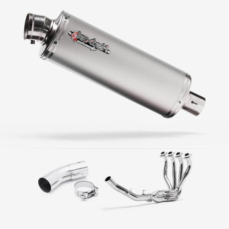 Lextek OP1 Matt S/Steel Exhaust System 350mm for Kawasaki Z900 RS (18-23)