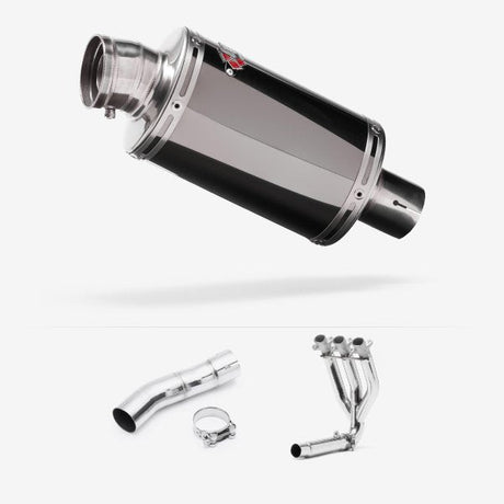 Lextek OP15 Dark Tint Stainless Exhaust System 200mm for Triumph Street Triple 675 (13-17)