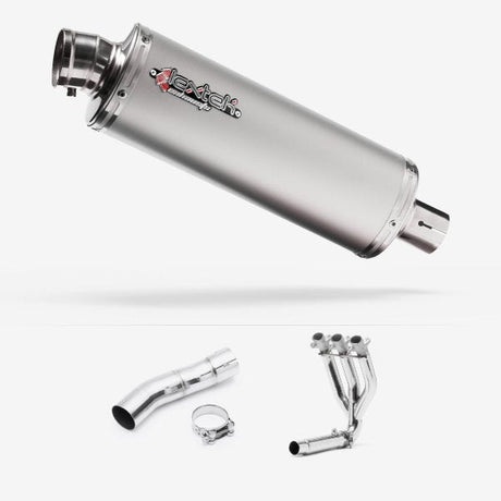 Lextek OP1 Matt S/Steel Exhaust System 350mm for Triumph Street Triple 675 (13-17)