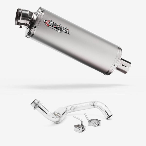 Lextek OP1 Matt S/Steel Exhaust System 350mm for BMW G310 R / GS (16-24)