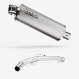 Lextek OP1 Matt S/Steel Exhaust 350mm with Link Pipe for Triumph Explorer 1200 (12-18)