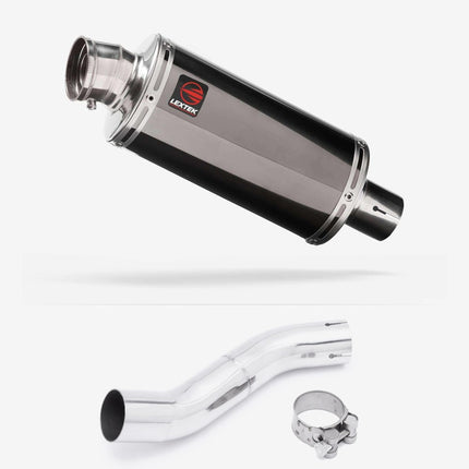 Lextek Smoked Stainless Steel OP16 250mm Exhaust with Link Pipe for Suzuki GSX 250 R (17-18)