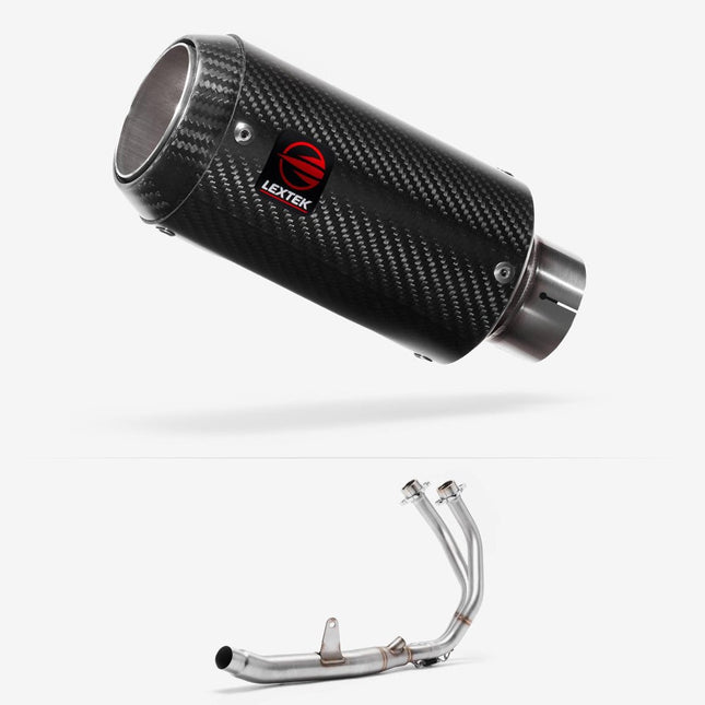 Lextek Carbon Fibre CP8C 150mm Exhaust System for Honda CBR500R (13-24)