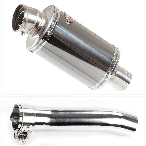 Lextek OP15 Dark Tint Stainless Exhaust System 200mm for Honda CBR500R (13-19)