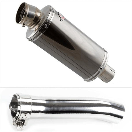 Lextek OP16 Dark Tint Stainless Exhaust System 250mm for Honda CBR500R (13-19)