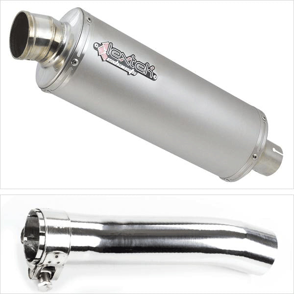 Lextek OP1 Matt S/Steel Exhaust System 350mm for Honda CBR500R (13-19)