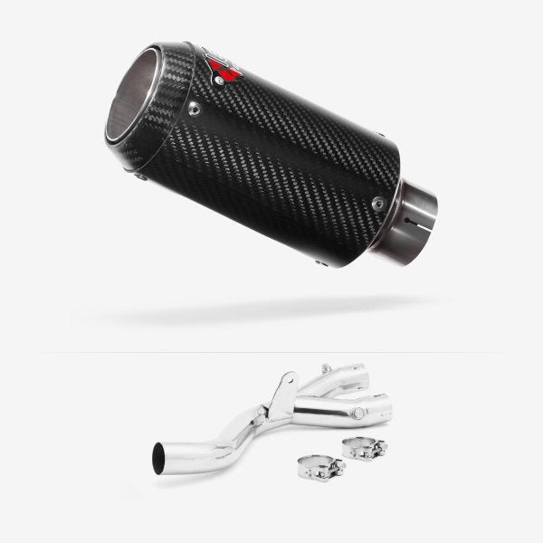 Lextek CP8C Full Carbon Exhaust 150mm with De-Cat Link Pipe for Yamaha MT-10 (16-)