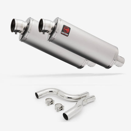 Lextek Matt Stainless Steel OP1 350mm Exhaust with Link Pipe