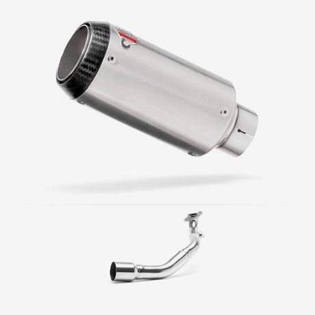 Lextek CP1 Matt S/Steel Carbon Tip Exhaust System 150mm for Lexmoto Milano 125