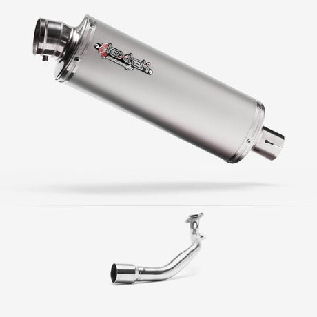 Lextek OP1 Matt S/Steel Exhaust System 350mm for Lexmoto Milano 125