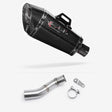 Lextek XP8C Carbon Fibre Exhaust 210mm with Link Pipe for Triumph Street Triple 765 (17-23)
