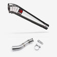 Lextek MP4 S/Steel Megaphone Exhaust 300mm with Link Pipe for Triumph Street Triple 765 (17-23)