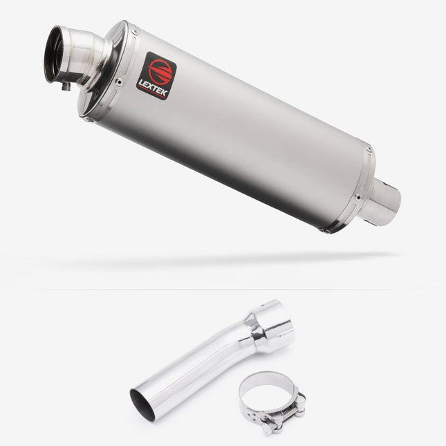 Lextek Matt Stainless Steel OP1 350mm Exhaust with Link Pipe for BMW R 1250 GS (18-19)