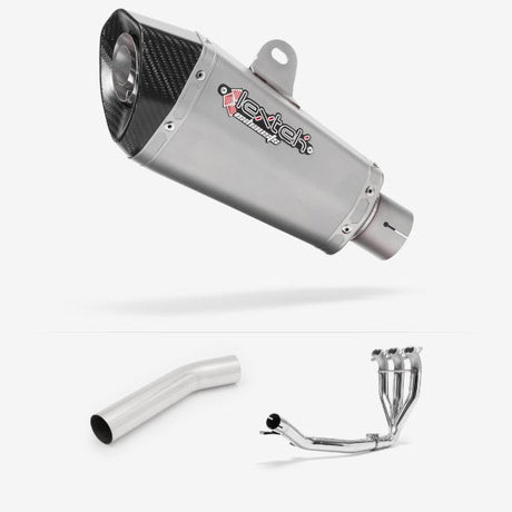 Lextek XP10 Matt S/Steel Exhaust 210mm with Link Pipe for Triumph Sprint GT 1050 (10-17)