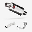 Lextek OP4 Polished S/Steel Exhaust 200mm with Link Pipe for Triumph Sprint GT 1050 (10-17)