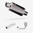 Lextek OP15 Dark Tint Stainless Exhaust 200mm with Link Pipe for Triumph Sprint GT 1050 (10-17)