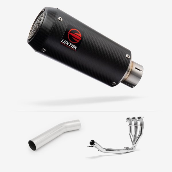 Lextek CP9C Full Carbon Exhaust 180mm with Link Pipe for Triumph Sprint GT 1050 (10-17)