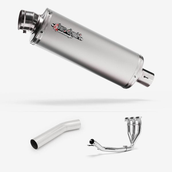 Lextek OP1 Matt S/Steel Exhaust 350mm with Link Pipe for Triumph Sprint GT 1050 (10-17)