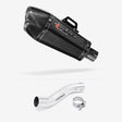 Lextek XP13C Carbon Fibre Exhaust 210mm with Link Pipe for Suzuki GSX 250 R (17-18)