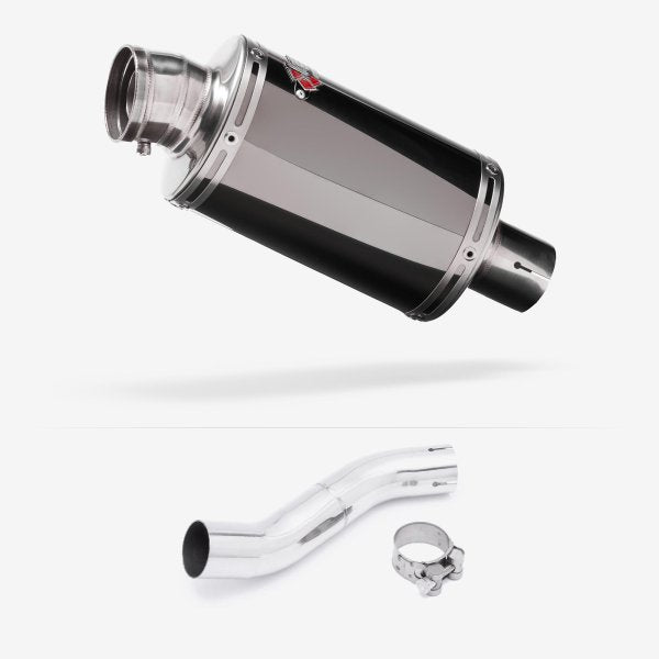 Lextek OP15 Dark Tint Stainless Exhaust 200mm with Link Pipe for Suzuki GSX 250 R (17-18)