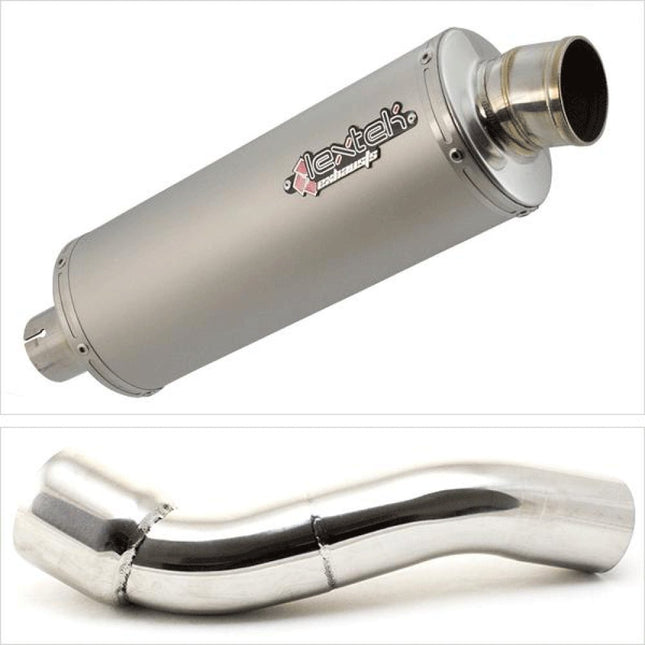 Lextek Matt Stainless Steel OP1 350mm Exhaust with Link Pipe for BMW R 1200 GS (10-12)