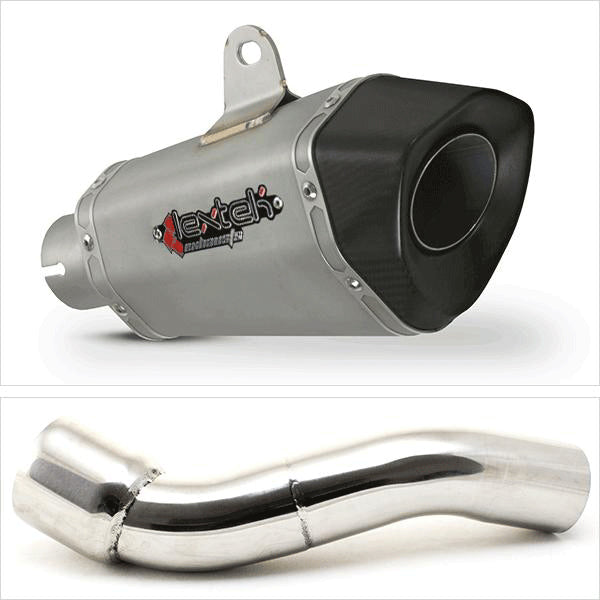 Lextek XP10 Matt S/Steel Exhaust 210mm with Link Pipe for BMW R 1200 GS (10-12)