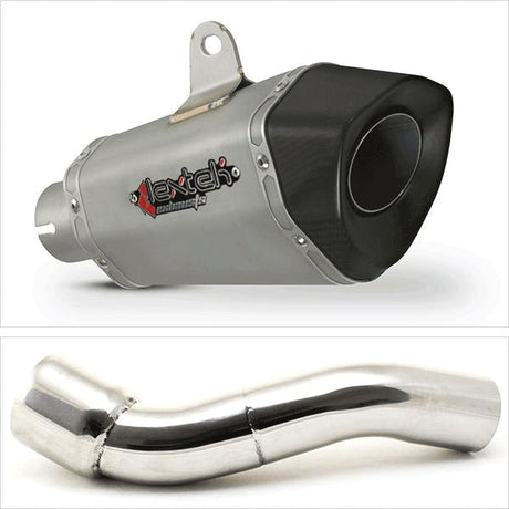 Lextek XP10 Matt S/Steel Exhaust 210mm with Link Pipe for BMW R 1200 GS (10-12)