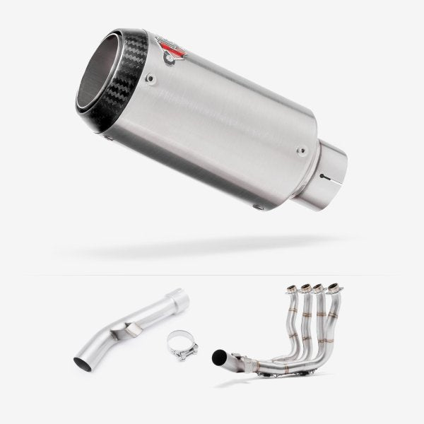 Lextek CP1 Matt S/Steel Carbon Tip Exhaust System 150mm for Yamaha FZ1 (06-15)