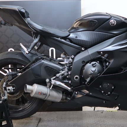 Lextek Matt Stainless Steel GP1 240mm Low Level Exhaust System for Yamaha YZF R6 (17-22)