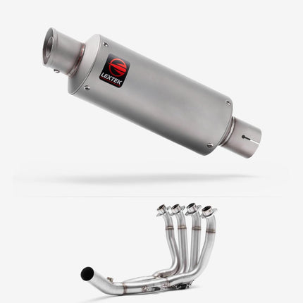 Lextek Matt Stainless Steel GP1 240mm Low Level Exhaust System for Yamaha YZF R6 (17-22)
