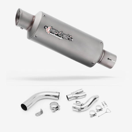 Lextek GP1 Matt S/Steel GP Stubby Exhaust 240mm with De-Cat Link Pipe for Honda CB1000R (08-17)