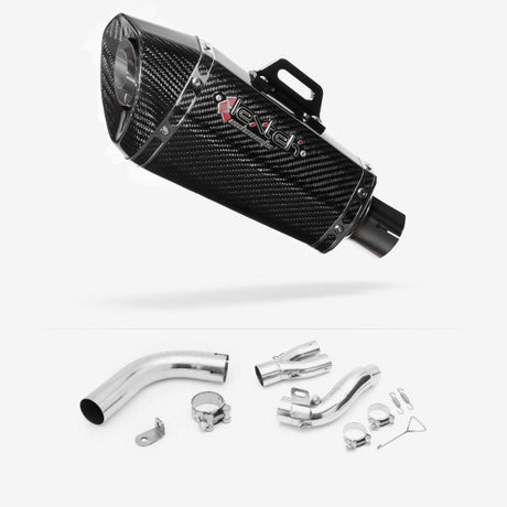 Lextek XP8C Carbon Fibre Exhaust 210mm with De-Cat Link Pipe for Honda CB1000R (08-17)
