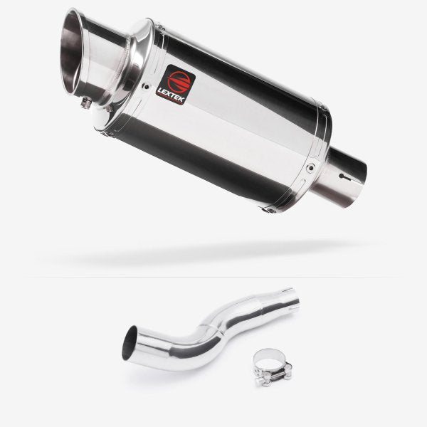 Lextek YP4 S/Steel Stubby Exhaust 200mm with Link Pipe for Honda CB300R (18-20)