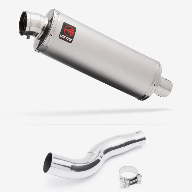 Lextek Matt Stainless Steel OP1 350mm Exhaust with Link Pipe for Honda CB300R (18-20)