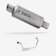 Lextek GP1 Matt S/Steel GP Stubby Exhaust System 240mm for Honda CB125 R (18-22)