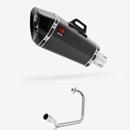 Lextek Carbon Fibre XP8C 210mm Exhaust System for Honda CB125F/GLR125 (15-19)