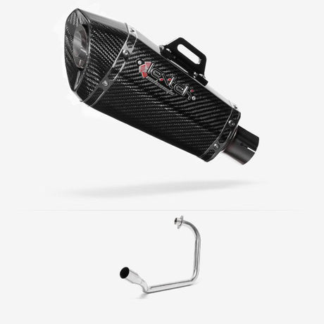 Lextek XP8C Carbon Fibre Exhaust System 210mm for Honda CB125F/GLR125 (15-22)