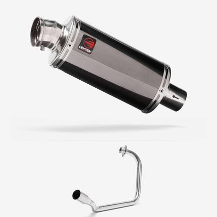 Lextek Smoked Stainless Steel OP16 250mm Exhaust System for Honda CB125F/GLR125 (15-19)