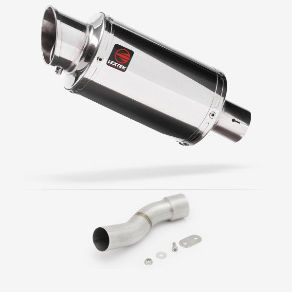 Lextek YP4 S/Steel Stubby Exhaust 200mm with Link Pipe for Ducati Monster 1200 (14-19)
