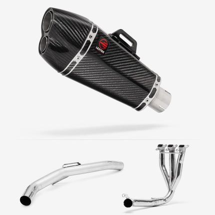 Lextek Carbon Fibre XP13C 210mm Exhaust System for Triumph Explorer 1200 (12-21)