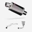 Lextek OP15 Dark Tint Stainless Exhaust System 200mm for Triumph Explorer 1200 (12-18)
