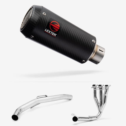 Lextek Carbon Fibre CP9C 180mm Exhaust System for Triumph Explorer 1200 (12-21)