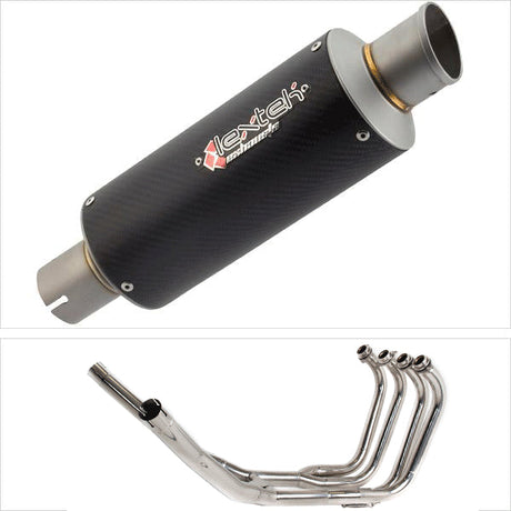 Lextek GP8C Carbon Fibre GP Stubby Exhaust System 240mm for Suzuki GSX 1400 (01-04)