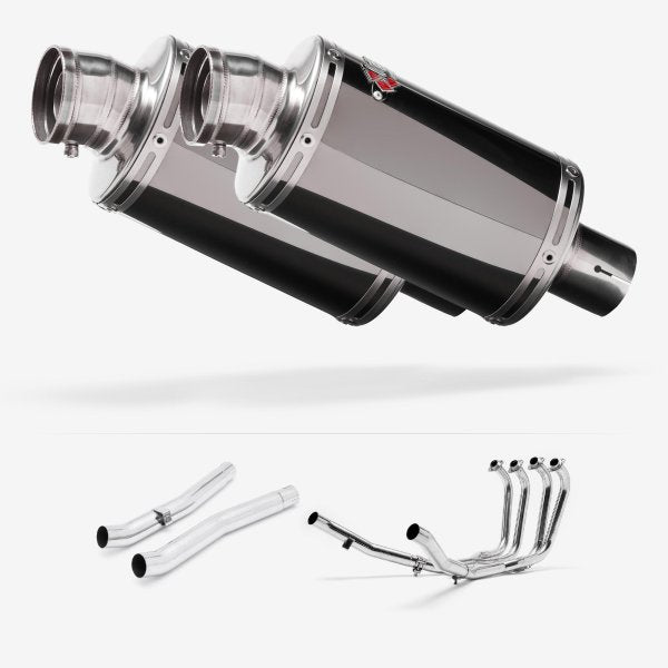 Lextek OP15 Dark Tint Stainless Exhaust System 200mm for Suzuki GSX 1400 (01-04)