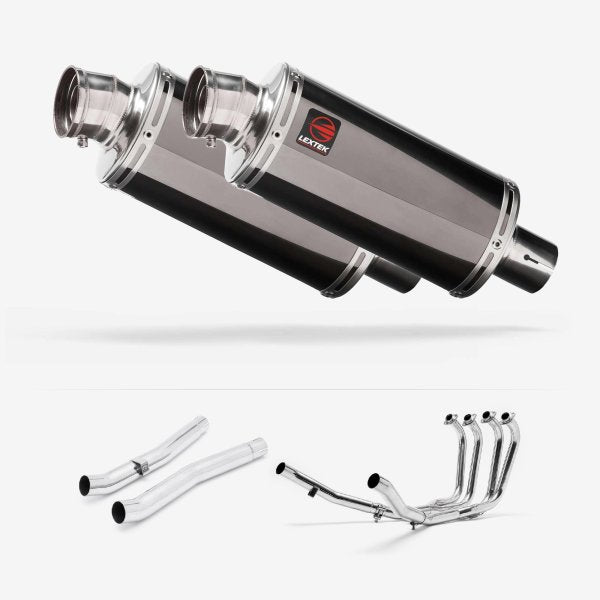 Lextek OP16 Dark Tint Stainless Exhaust System 250mm for Suzuki GSX 1400 (01-04)