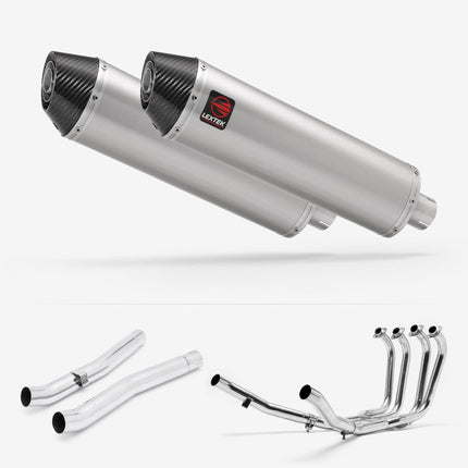 Lextek Brushed Stainless Steel RP1 400mm Exhaust System for Suzuki GSX 1400 (01-04)