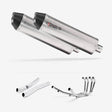 Lextek RP1 Gloss S/Steel Oval Exhaust System 400mm for Suzuki GSX 1400 (01-04)