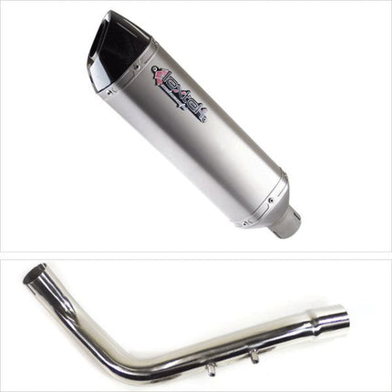 Lextek Matt Stainless Steel VP1 300mm Exhaust with Link Pipe for Honda CB600 Hornet (98-02)