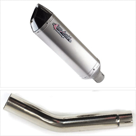 Lextek VP1 Matt S/Steel Exhaust 300mm with Link Pipe for Honda CB600F Hornet (07-12)
