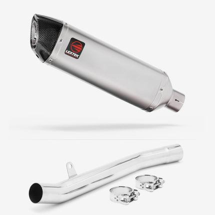 Lextek Matt Stainless Steel VP1 300mm Exhaust with Link Pipe for Suzuki GSF1200 Bandit (96-06)